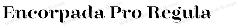 Encorpada Pro Regula字体转换